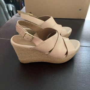 Clark nude wedges